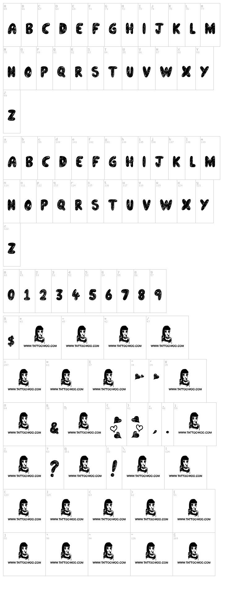 Call me, maybe? font map